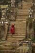Steep steps accompany yet another temple mountain, this one with seven levels; Cambodia