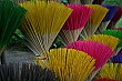 Colourful incense sticks please the eye in preparation for Tet; Vietnam