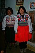 Jen is all decked out and ready to go to the party, standing beside our homestay hostess, Vilma.