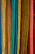 All kinds of colourful scarves for sale.