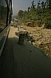 A brutal monsoon season ruined much of the road on the way to Chitwan; this double lane bridge is now single lane.